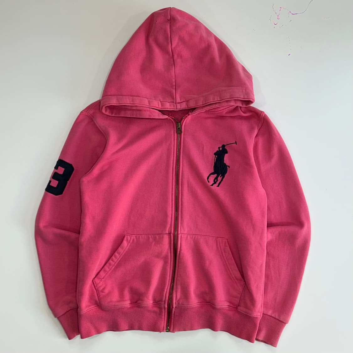 Polo 폴로 다크네이비 빅포니 핑크 후드집업 상품이미지3