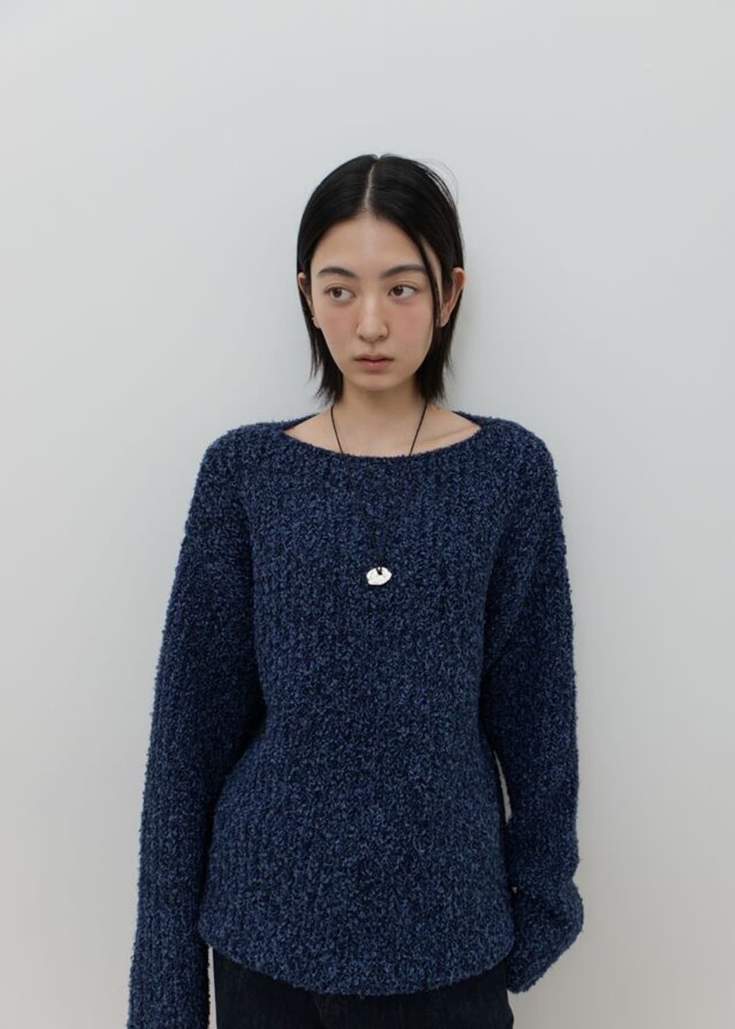 GBH BOATNECK LOOSE FIT KNIT / NAVY 니트 상품이미지1