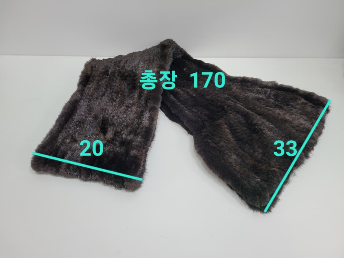 천연 밍크 머플러 / 총장 170 다크브라운  상품이미지7