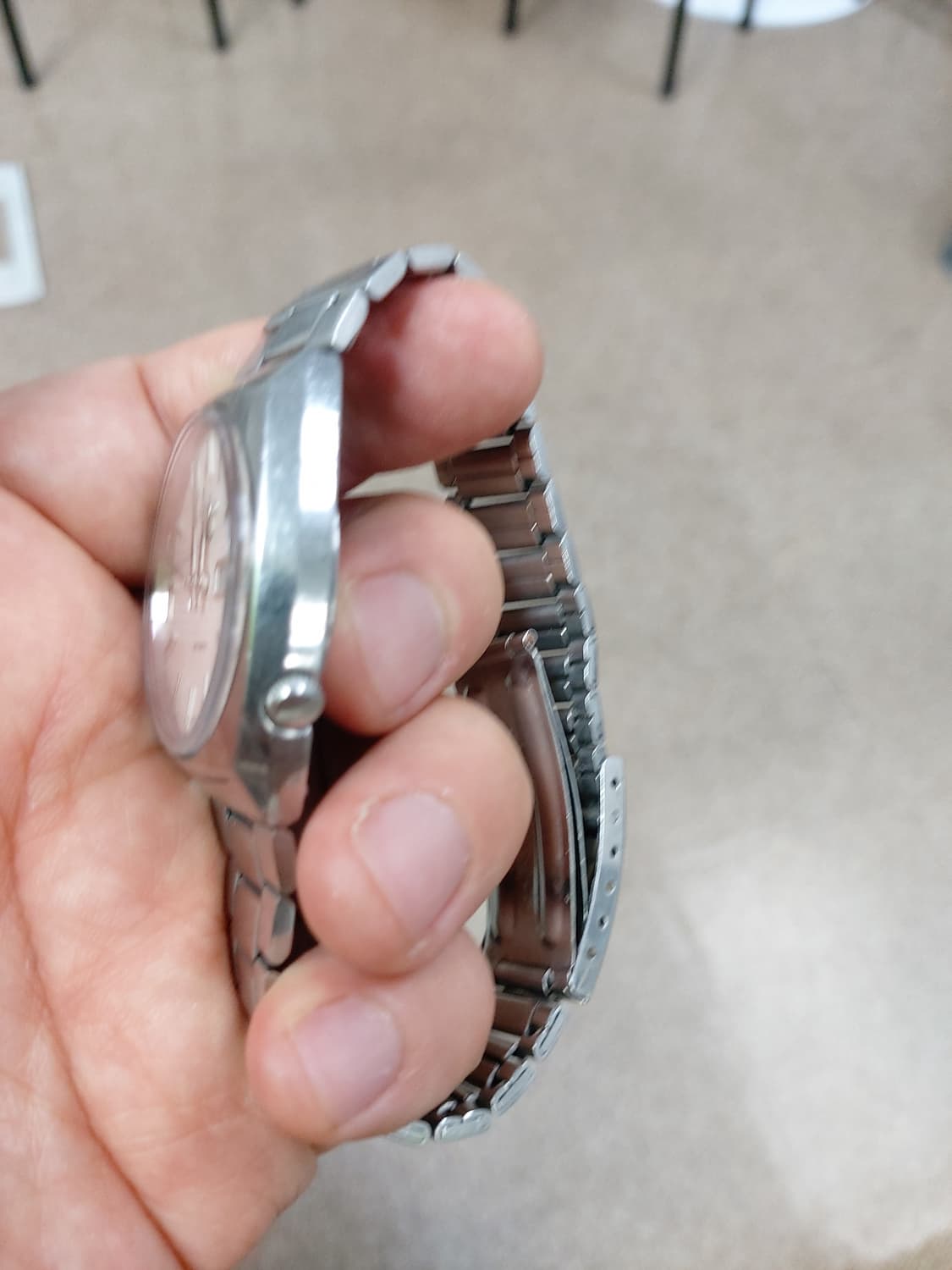 세이코5 오토매틱 화이트 메탈 시계 상품이미지2