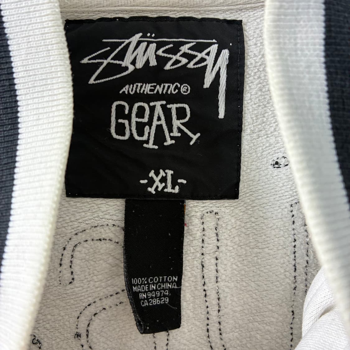 Stussy  스투시 90,s 기어 스컬패치 바시티 자켓  상품이미지7