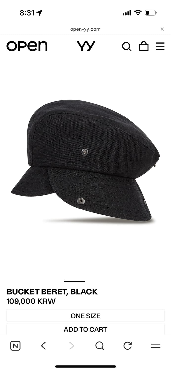 오픈와이와이 버킷 베레모 블랙 상품이미지4