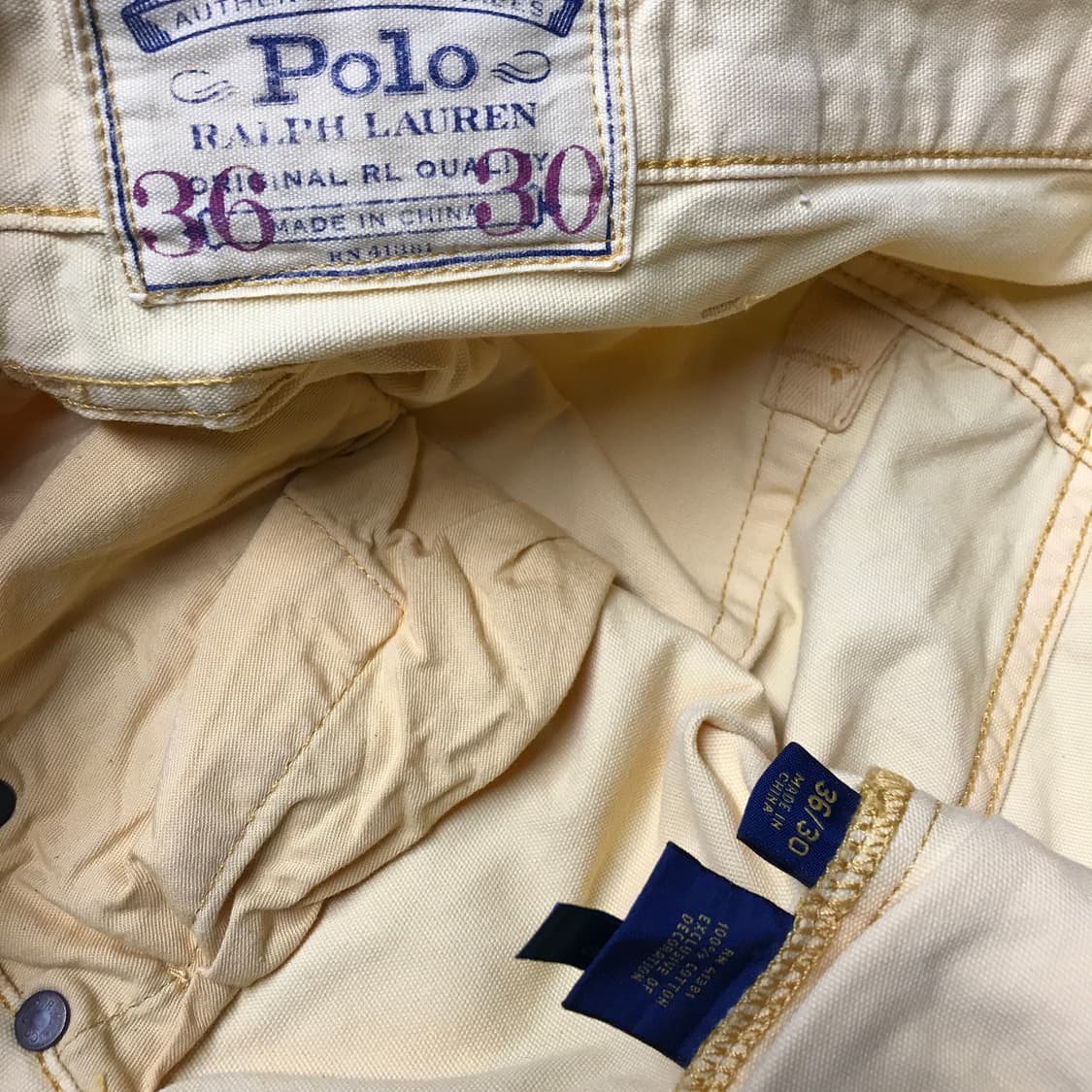 폴로 랄프로렌 코튼 팬츠 옐로 36/30 상품이미지6