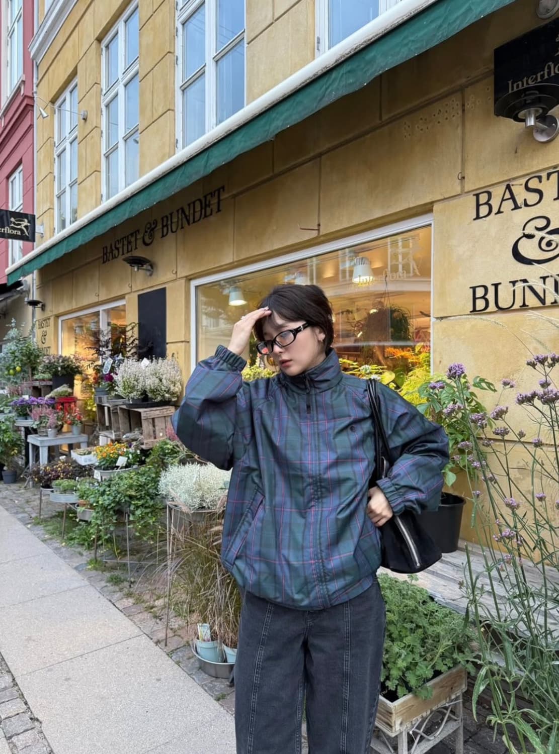 L리버시블 플래너 자켓 플래너 체크, 에어 포스 블루/블랙 상품이미지1