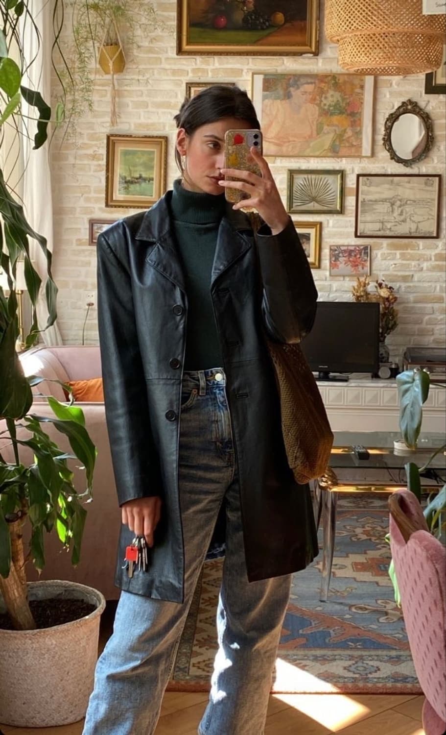 소가죽 코트(드라이완료!) 상품이미지10