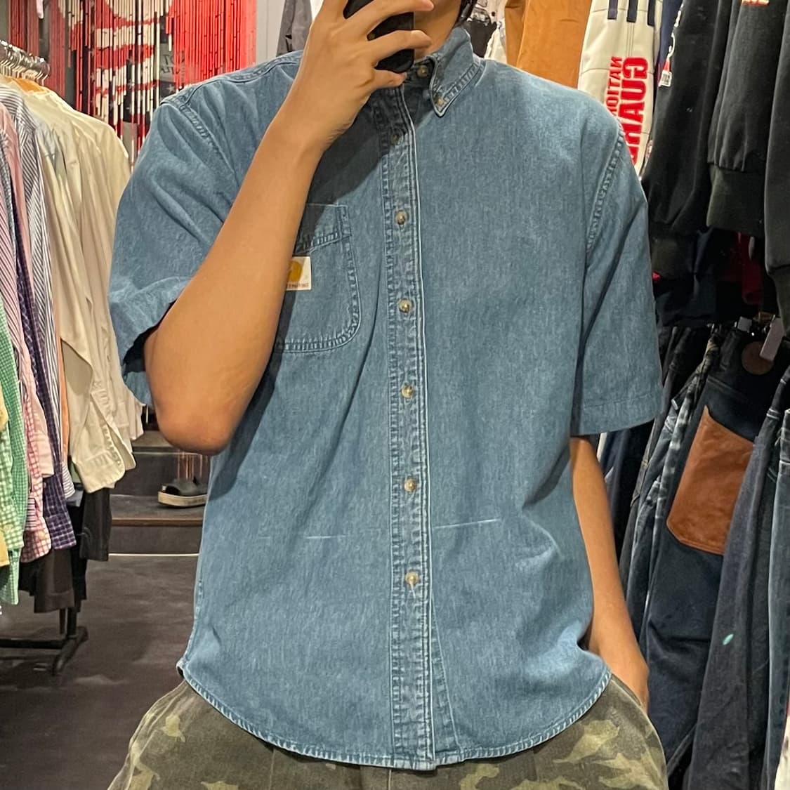 [IM] carhartt 칼하트 데님 반팔셔츠 상품이미지5