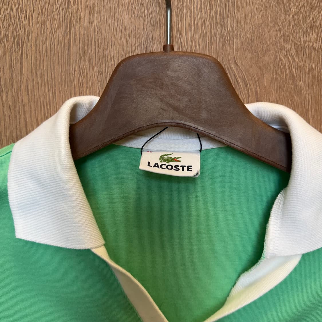 라코스테 카라 반팔 티셔츠 로고 자수 디테일 슬림핏 민트 상품이미지5