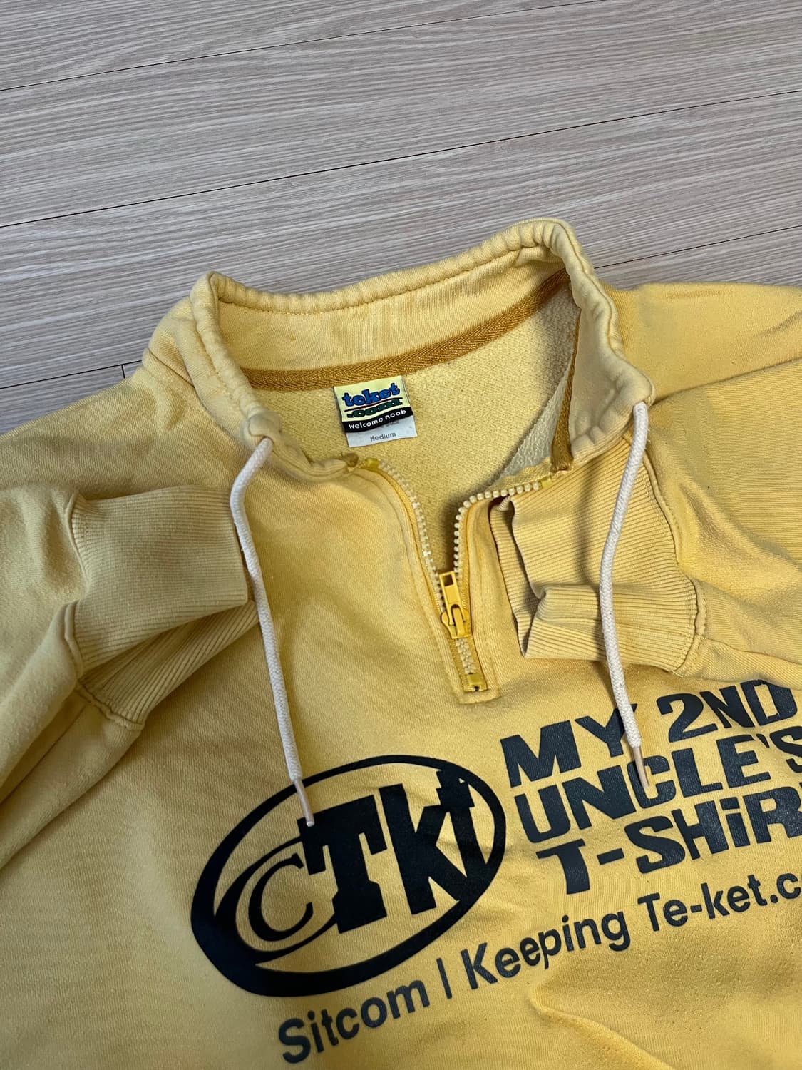 테켓 하프집업 맨투맨 옐로우 상품이미지2