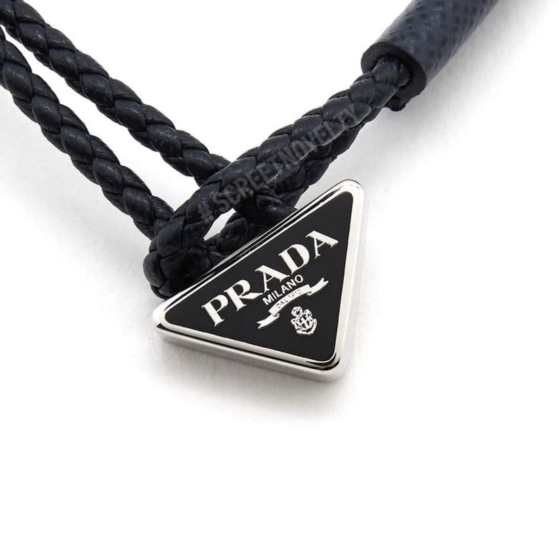 프라다 가죽 팔찌 블랙 풀박스 상품이미지3