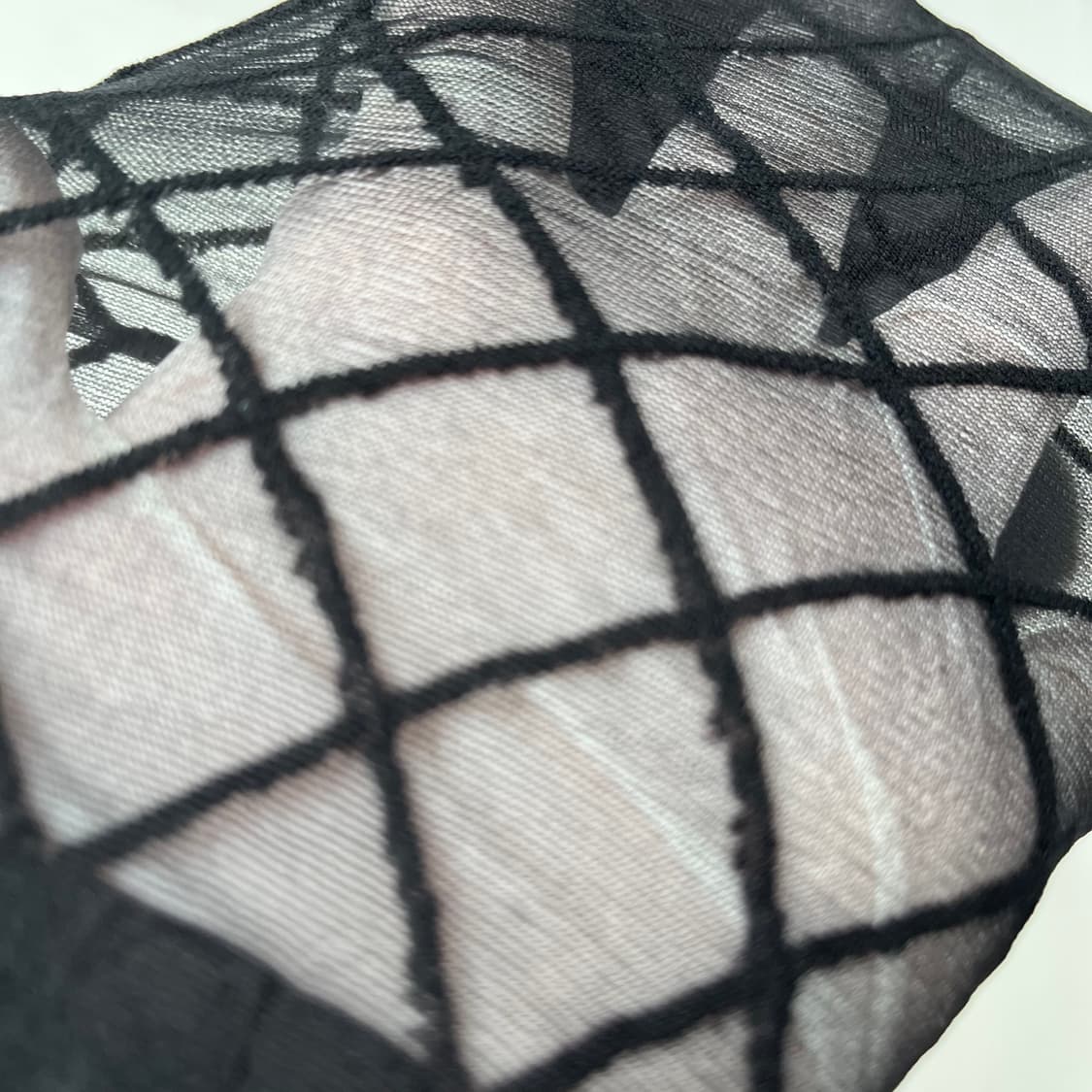 일본산 Chaton Moe 빅체크 패턴 스타킹 상품이미지3