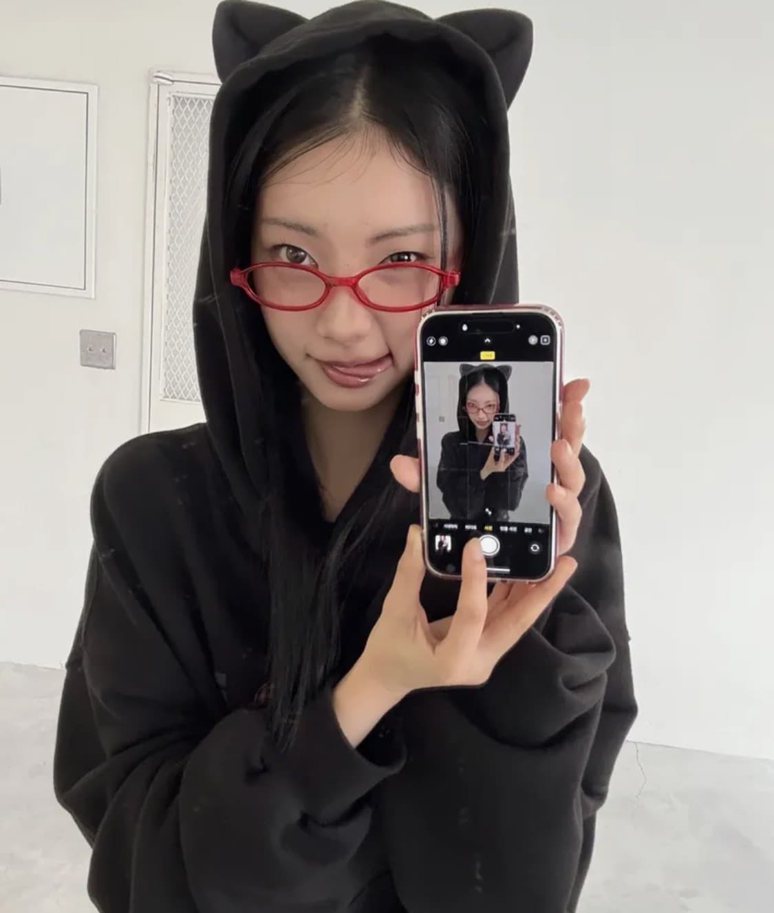 잇자바이브 고양이귀 후드티 상품이미지2