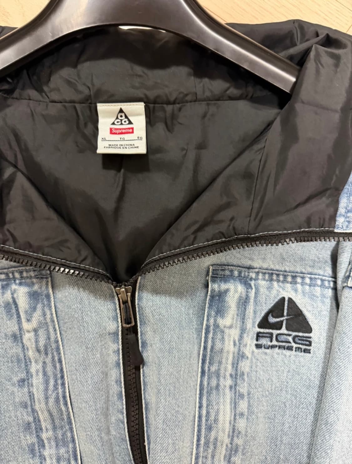 슈프림 x 나이키 ACG 데님 풀오버 워시드 블루 - 22FW 상품이미지2