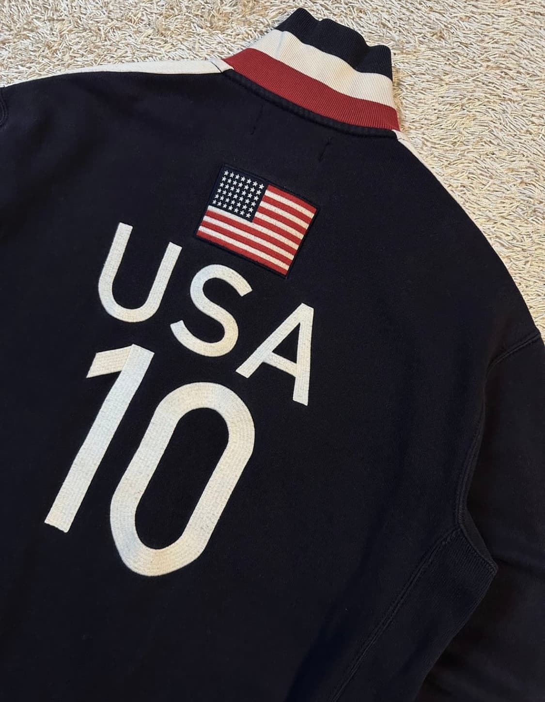 🐰폴로 랄프로렌 빅포니 성조기 usa 딥네이비 코튼 집업 저렴🪽🤍 상품이미지2