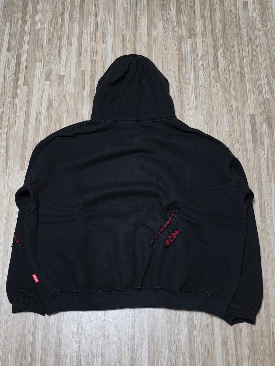 블랙아웃 스크래치 후드 후디 XL 상품이미지8