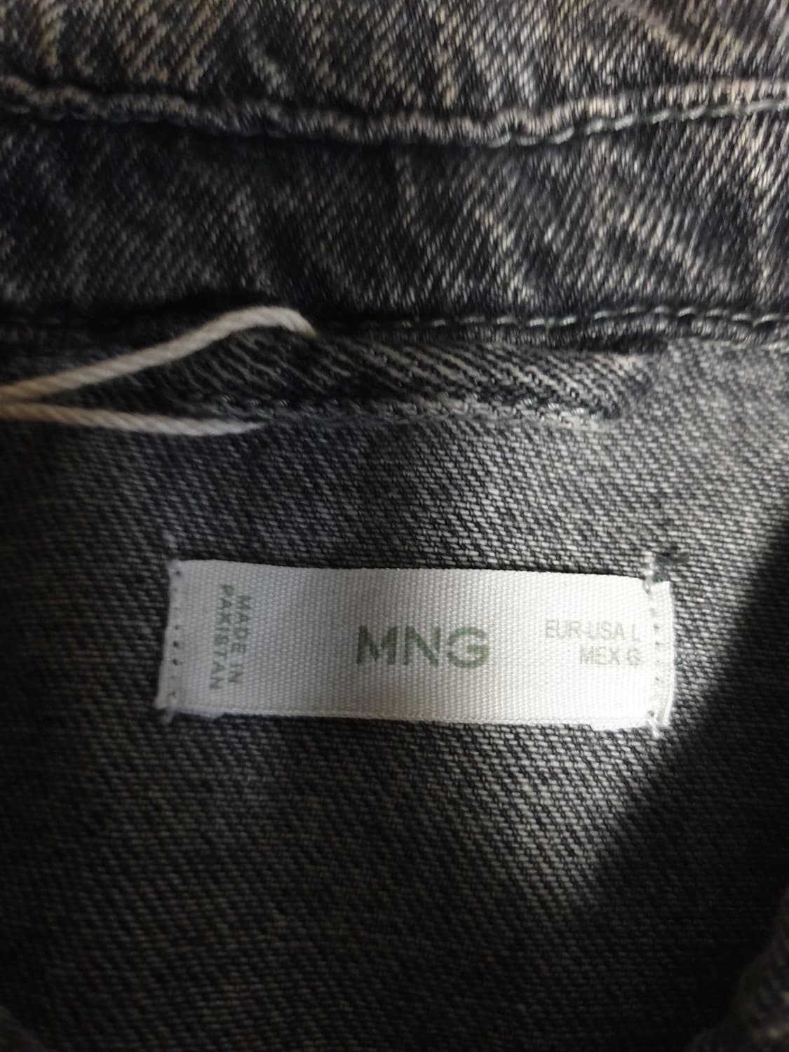 MNG 망고 크롭 빈티지 워싱 트러커 데님 자켓 그레이 (L) 상품이미지3