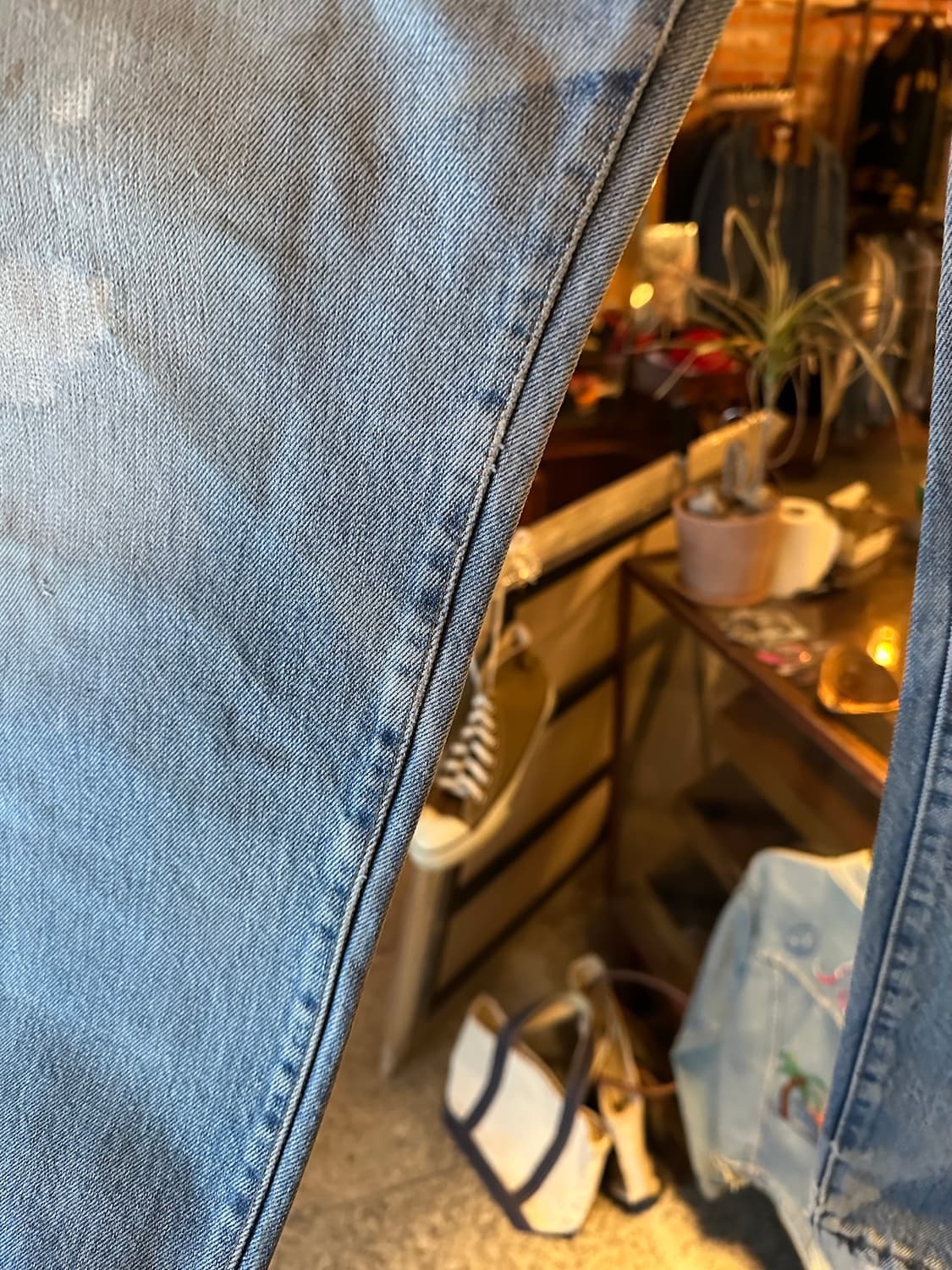 80s USA 빈티지 리바이스 501 66후기 논셀비지 데님 팬츠 상품이미지5