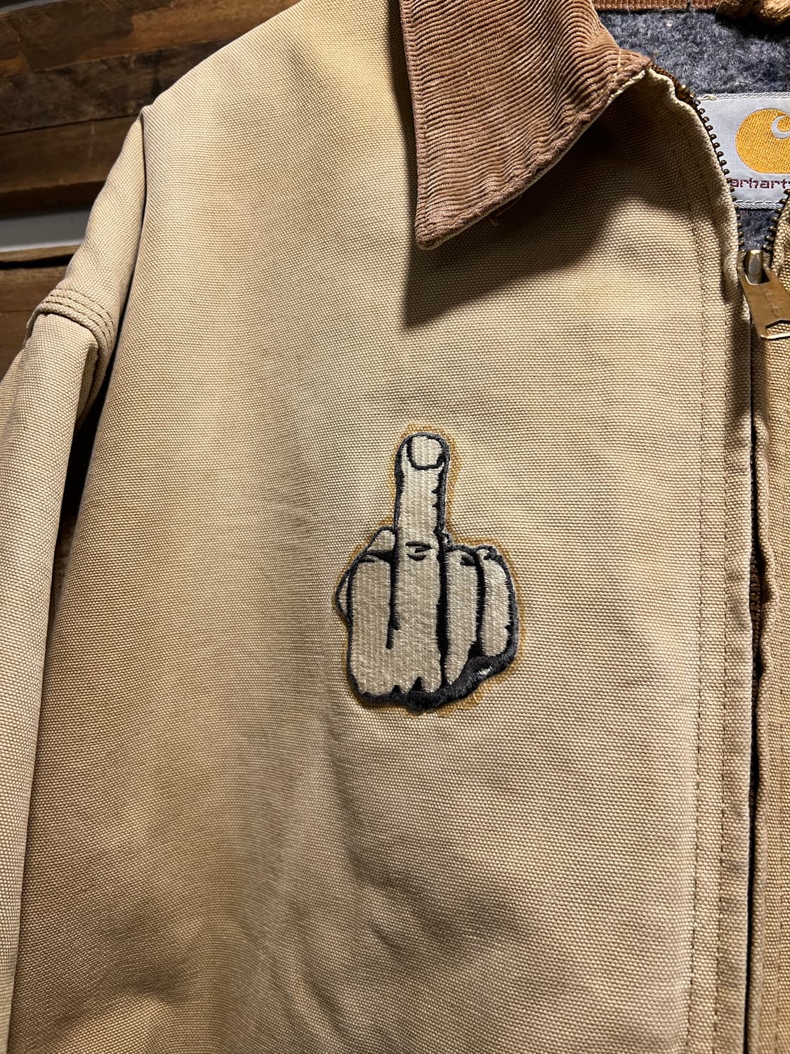 [3XL]칼하트 USA J97 디트로이트 랭글러 패치업 브라운 워크 자켓 상품이미지3