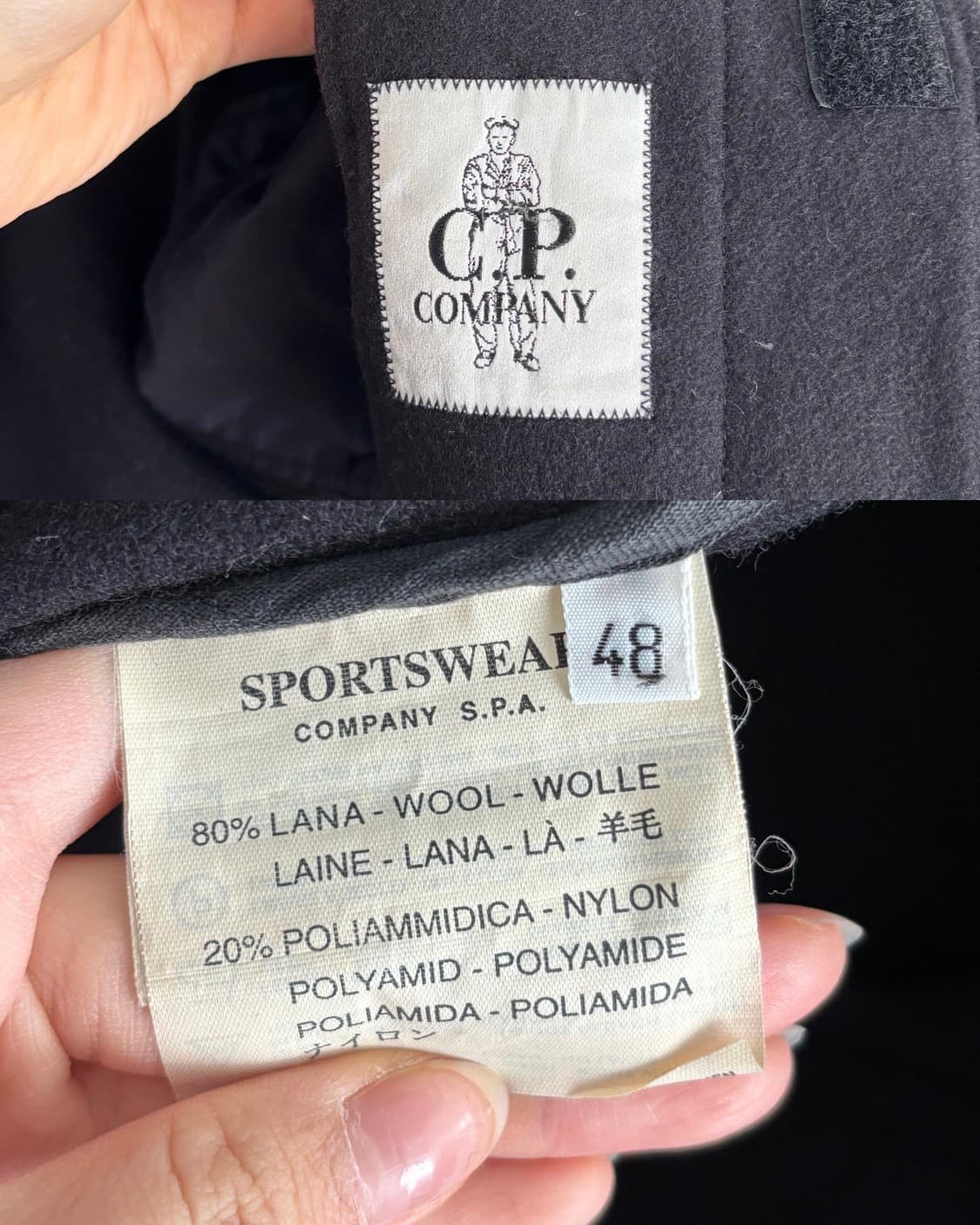 C.P. Company CP 컴퍼니 후드 롱 울 코트 상품이미지10