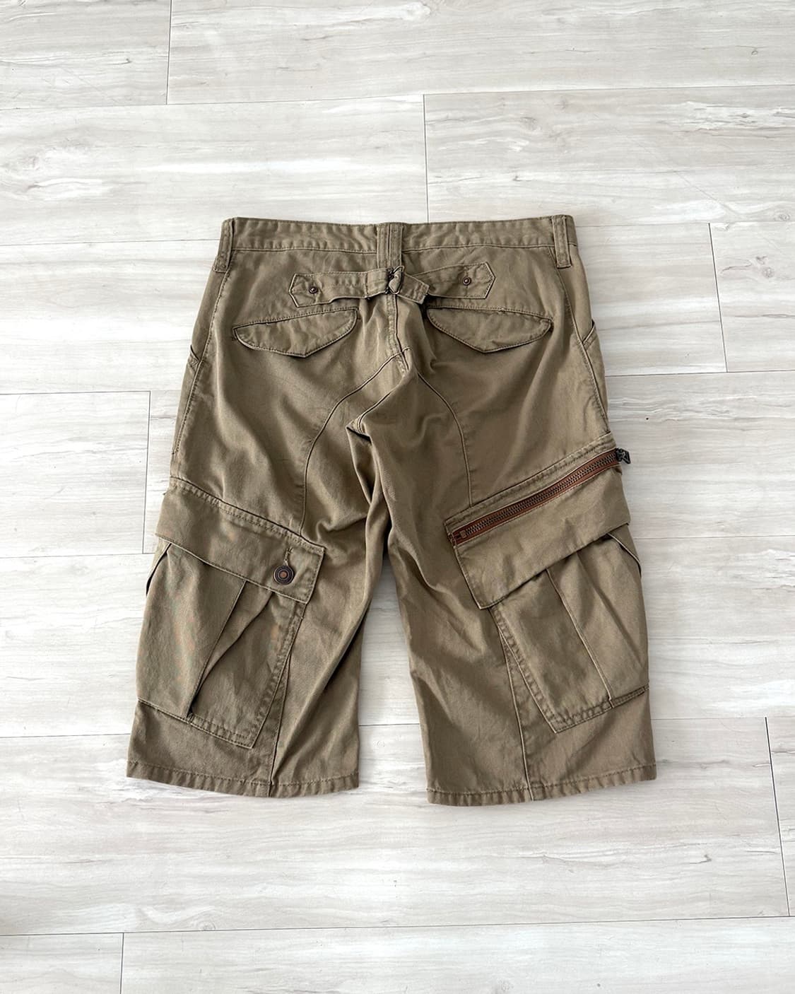 Y2k Beige Pocket Detail Capri Pants 상품이미지10