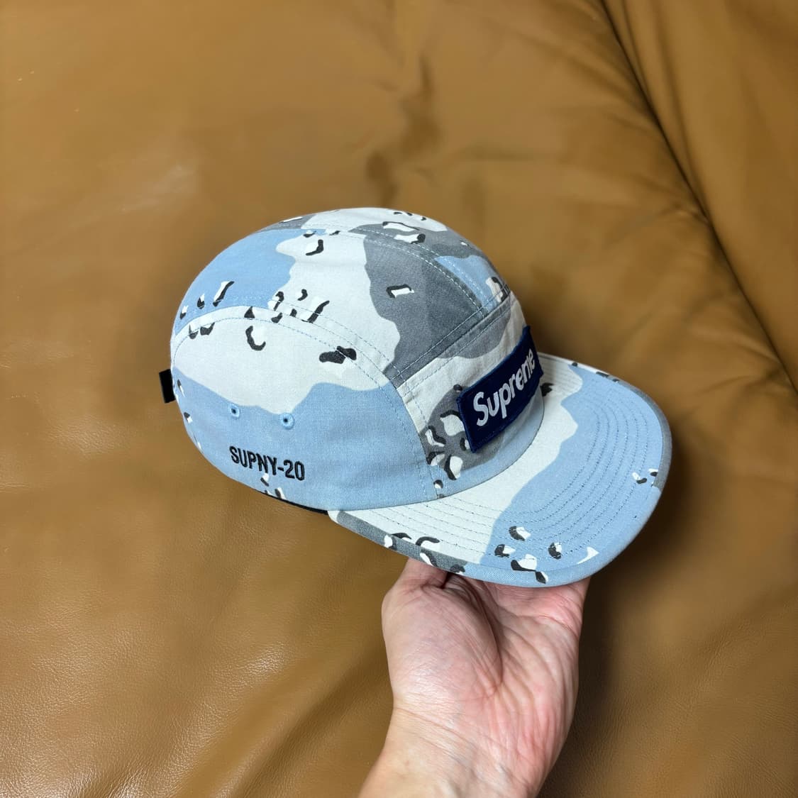 Supreme 슈프림 밀리터리 워시드 초코칩 카모 블루 캠프캡 모자 상품이미지3