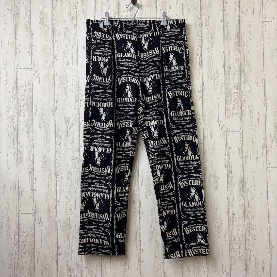 히스테릭 글래머 위스키 라벨 로고 팬츠 상품이미지1