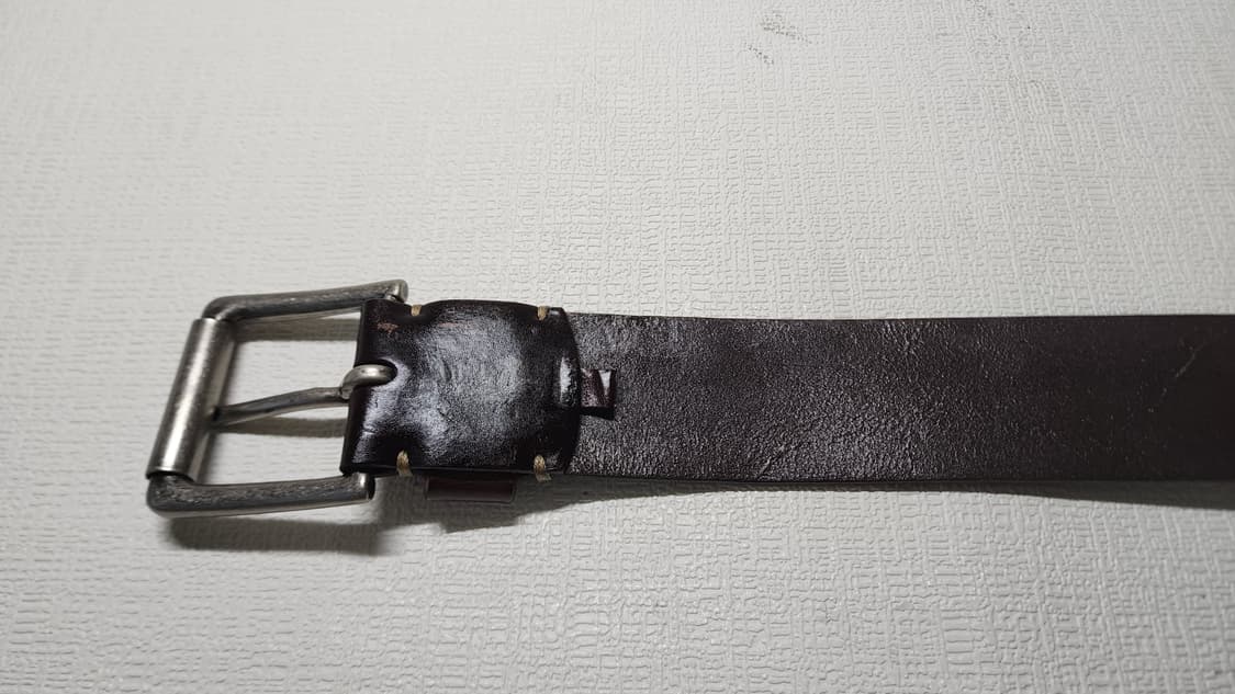 통가죽 벨트 브라운 색상 상품이미지4