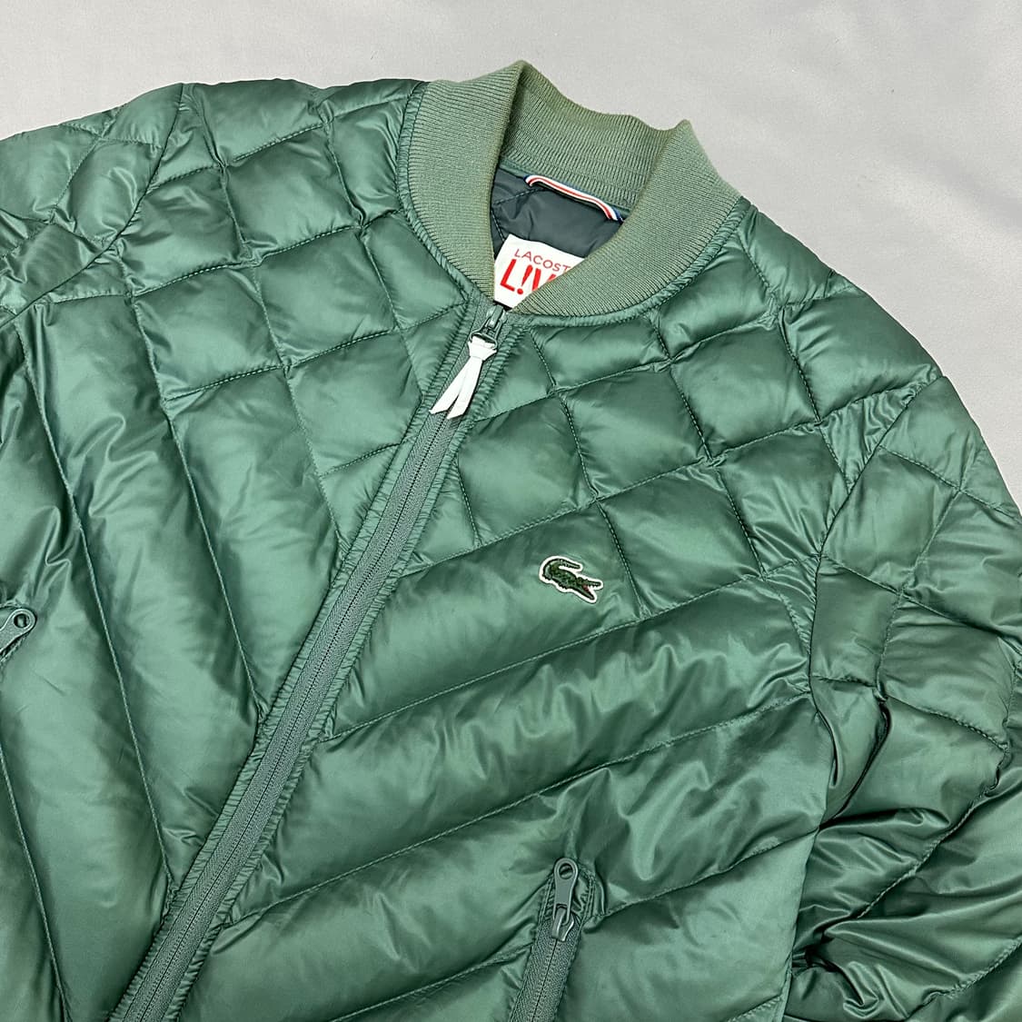 라코스테 카키 항공점퍼 패딩 42(M) 상품이미지4