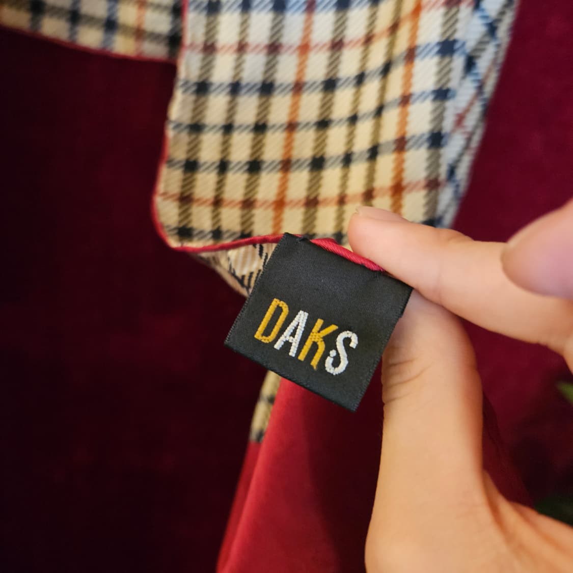 닥스(DAKS) Silk 100% 시그니쳐 체크 스카프 상품이미지6