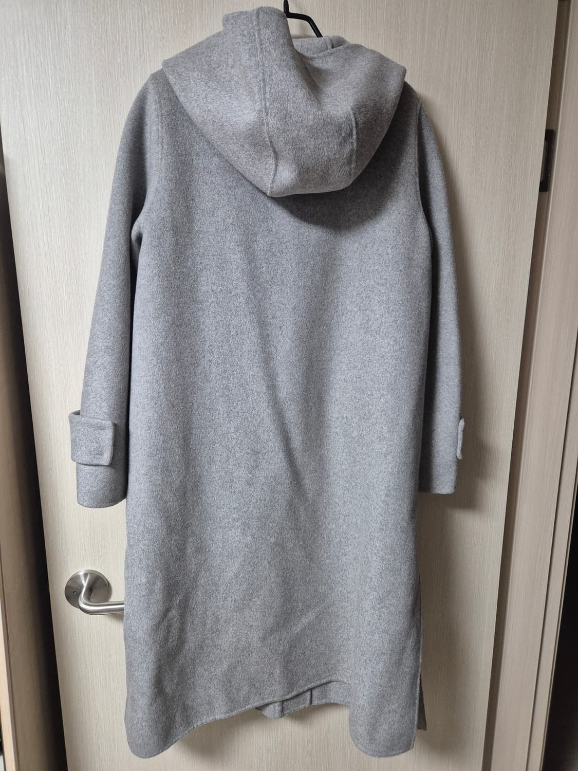 빔바이롤라 후드 롱 코트 그레이 울코트 S 상품이미지3