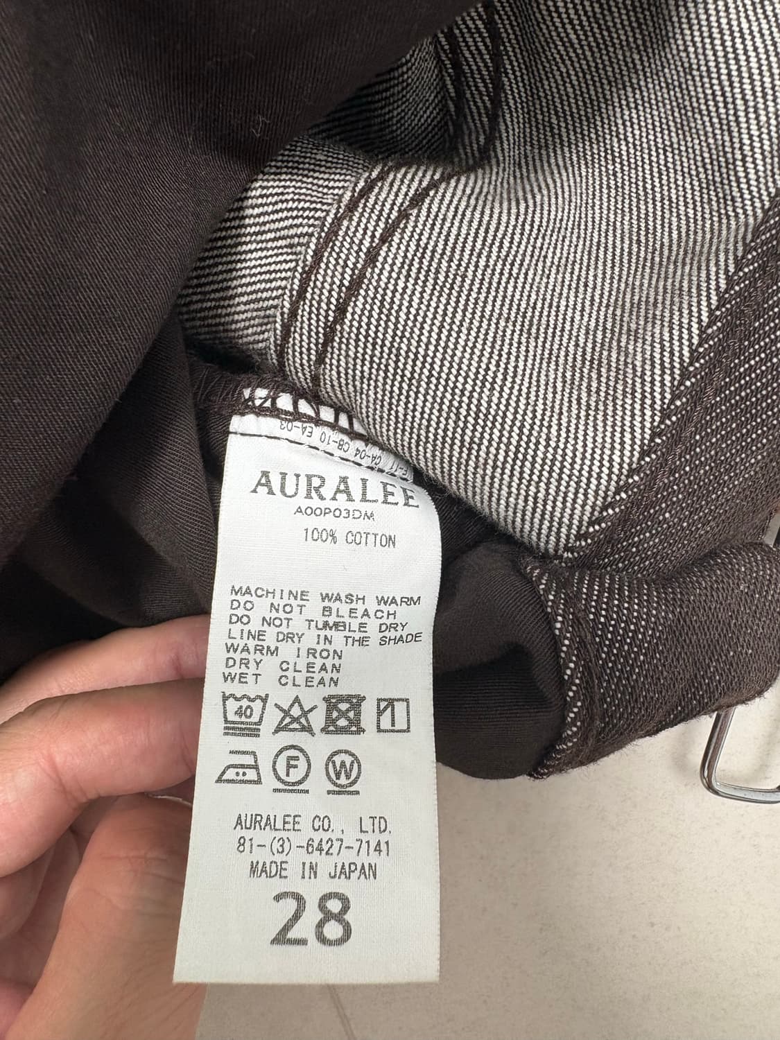 [28]오라리 와이드 브라운 데님 상품이미지2