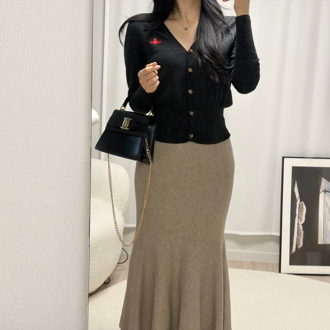 비비안웨스트우드 ORB버튼 브이넥 가디건 상품이미지7