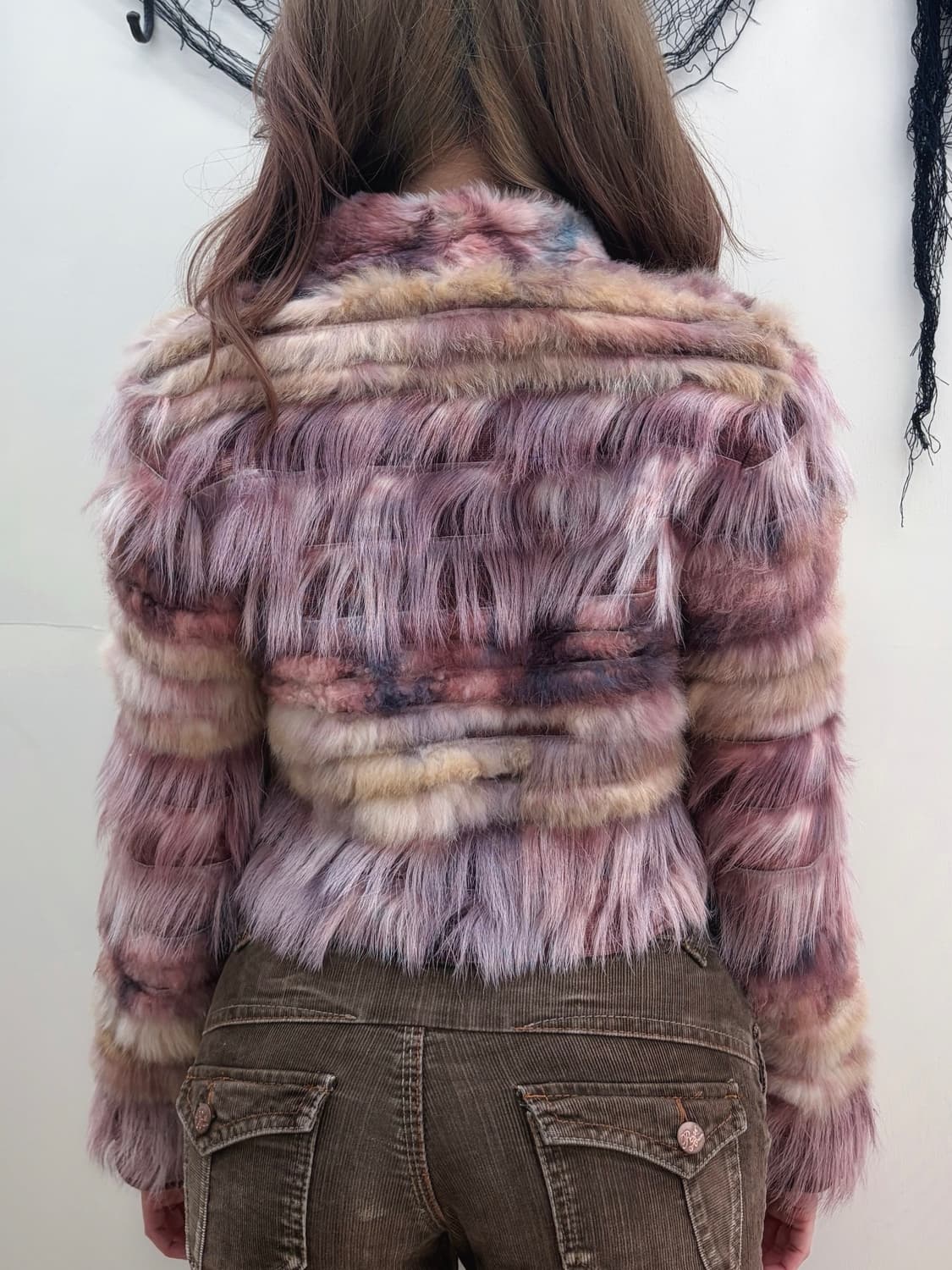 핑크브라운 퍼자켓 상품이미지4