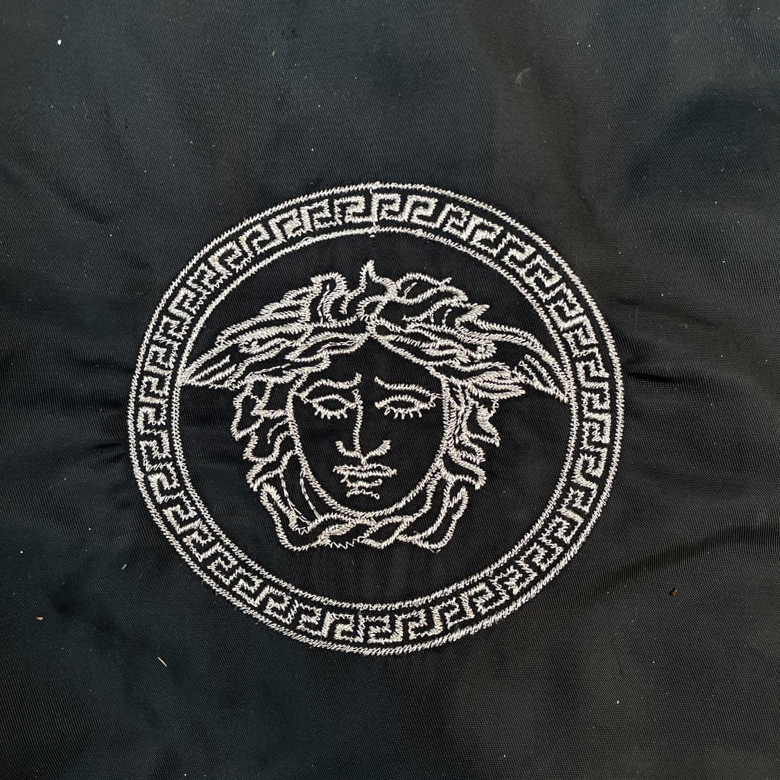 90s 베르사체 메두사 스펠아웃 대장급 바시티 자켓 올드스쿨 점퍼 XL 상품이미지6