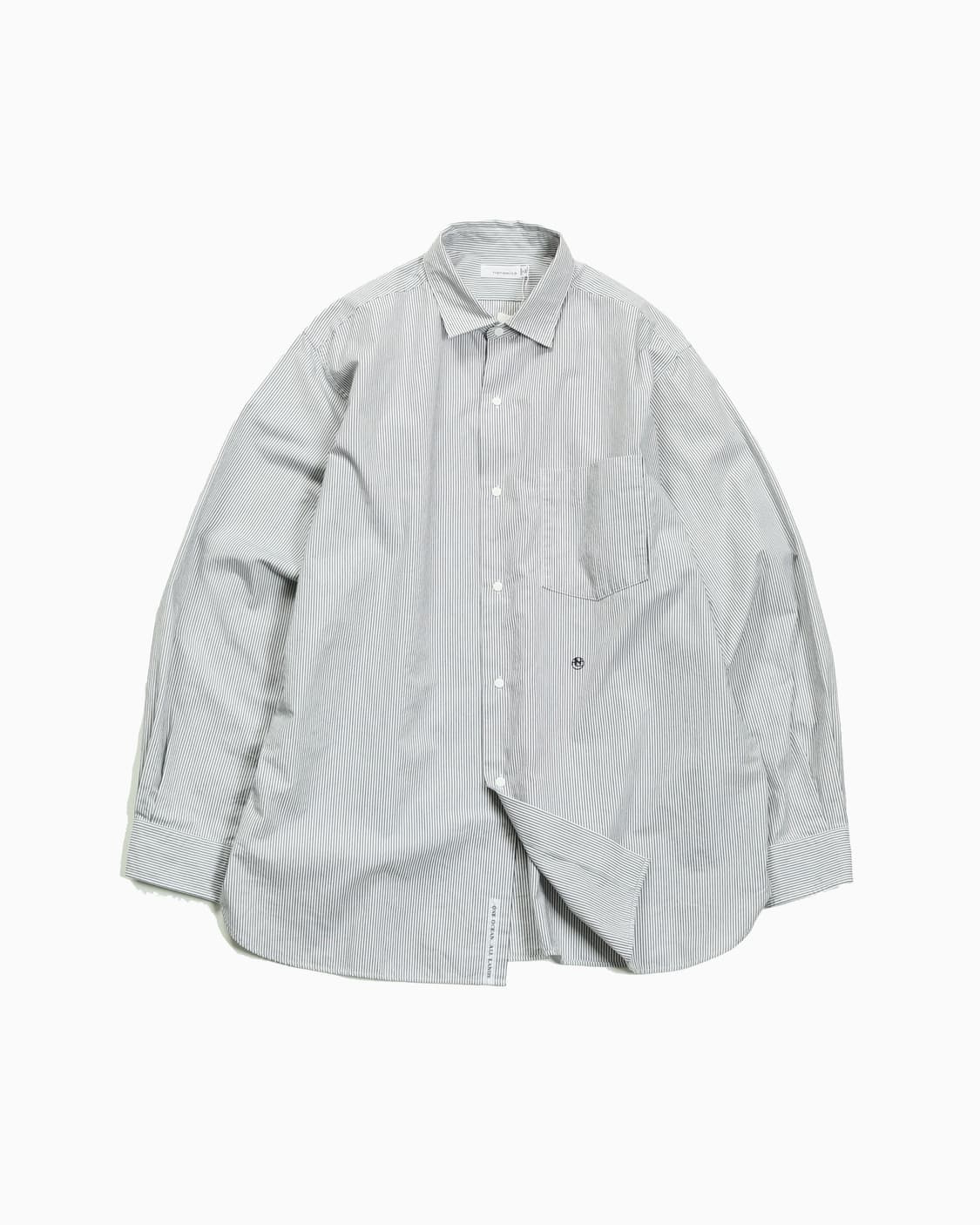 nanamica Regular Collar Stripe Shirt 상품이미지1
