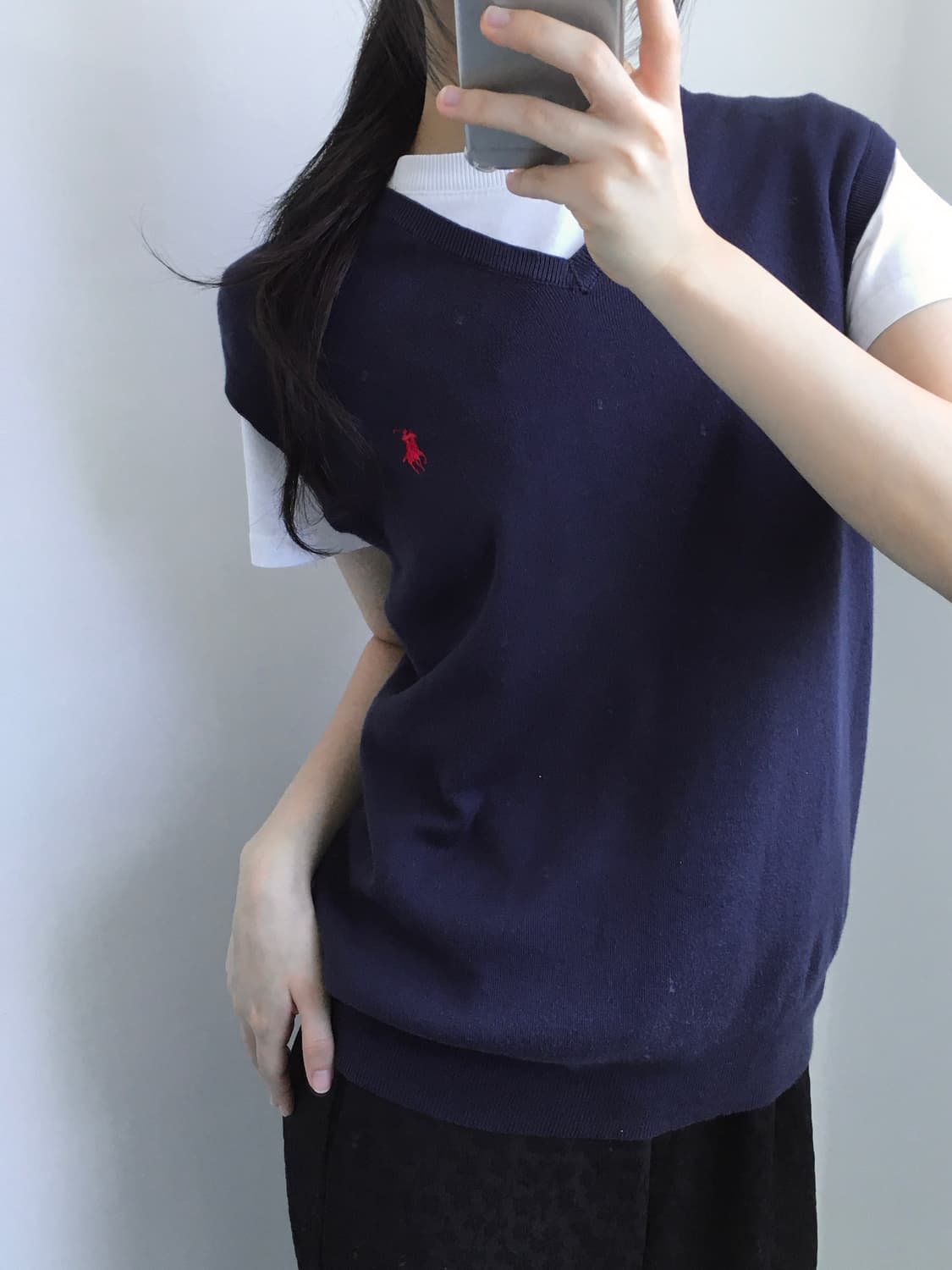 Polo 폴로 랄프로렌 네이비 피마코튼 니트베스트  상품이미지1