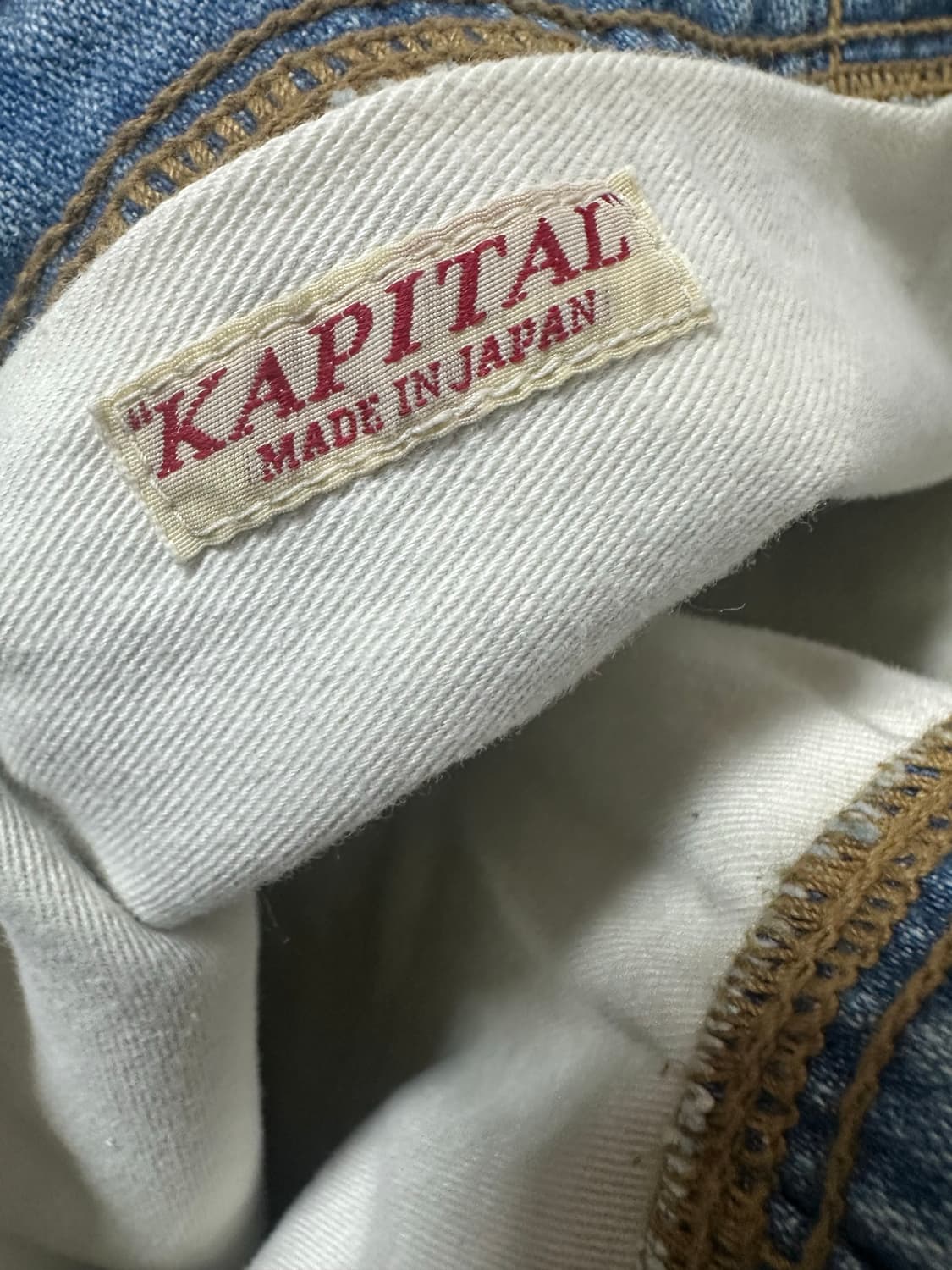 Kapital 캐피탈 워킹 앤 피스 데님 토트백 상품이미지4