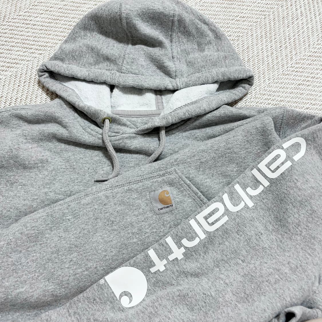 [정품] 칼하트 그레이 사이드라인 후드티 [ S ] 상품이미지3