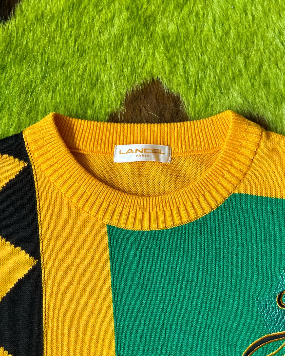 80-90s LANCEL Paris 1/2 Old Summer Knit 상품이미지5