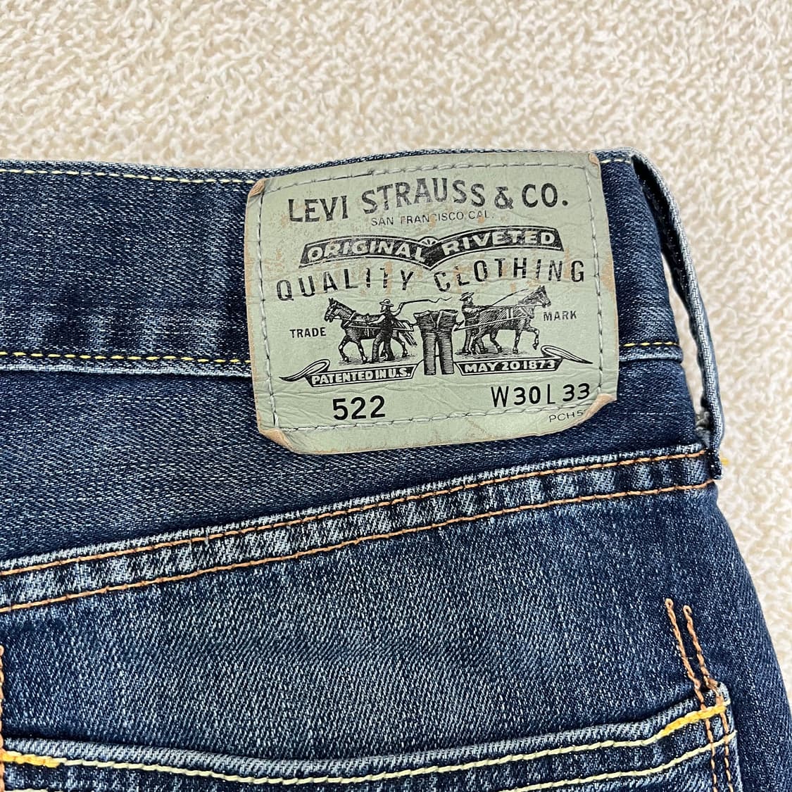 [30] 리바이스 빈티지 522 워싱 데님 팬츠 청바지 4006 상품이미지7