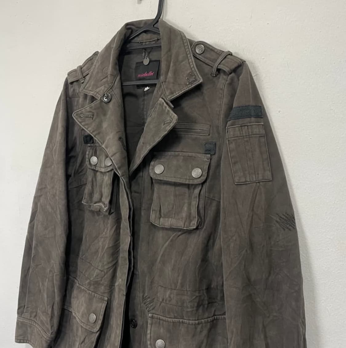 빈티지 밀리터리 카키 자켓 상품이미지3