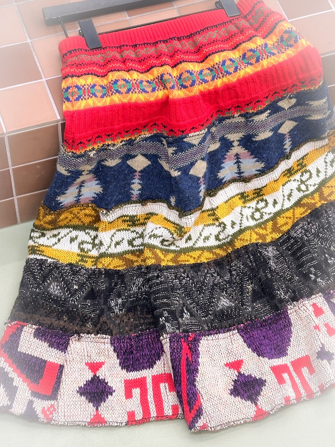 ethnic patterns knit skirt 상품이미지2