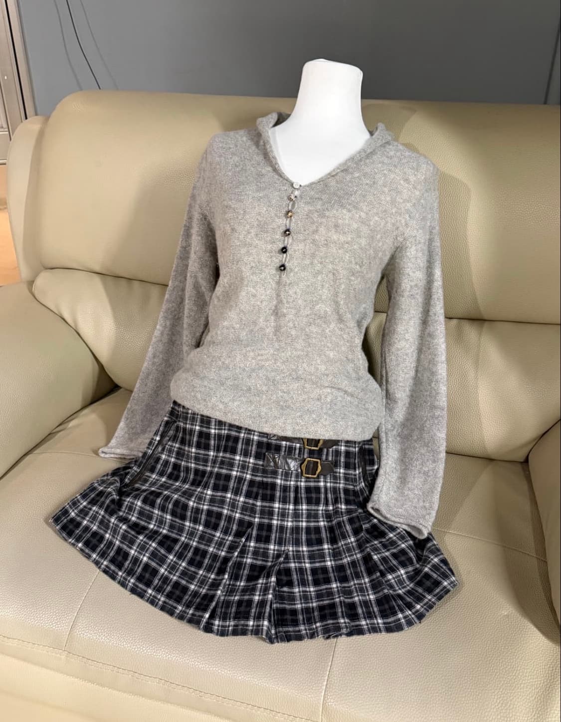 button-up point lambs wool knit 상품이미지1