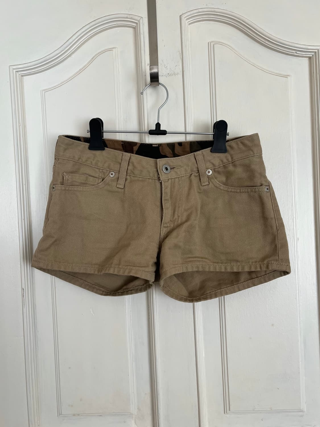 BAPE 베이프 베이지색 코튼 반바지 핫팬츠 상품이미지1