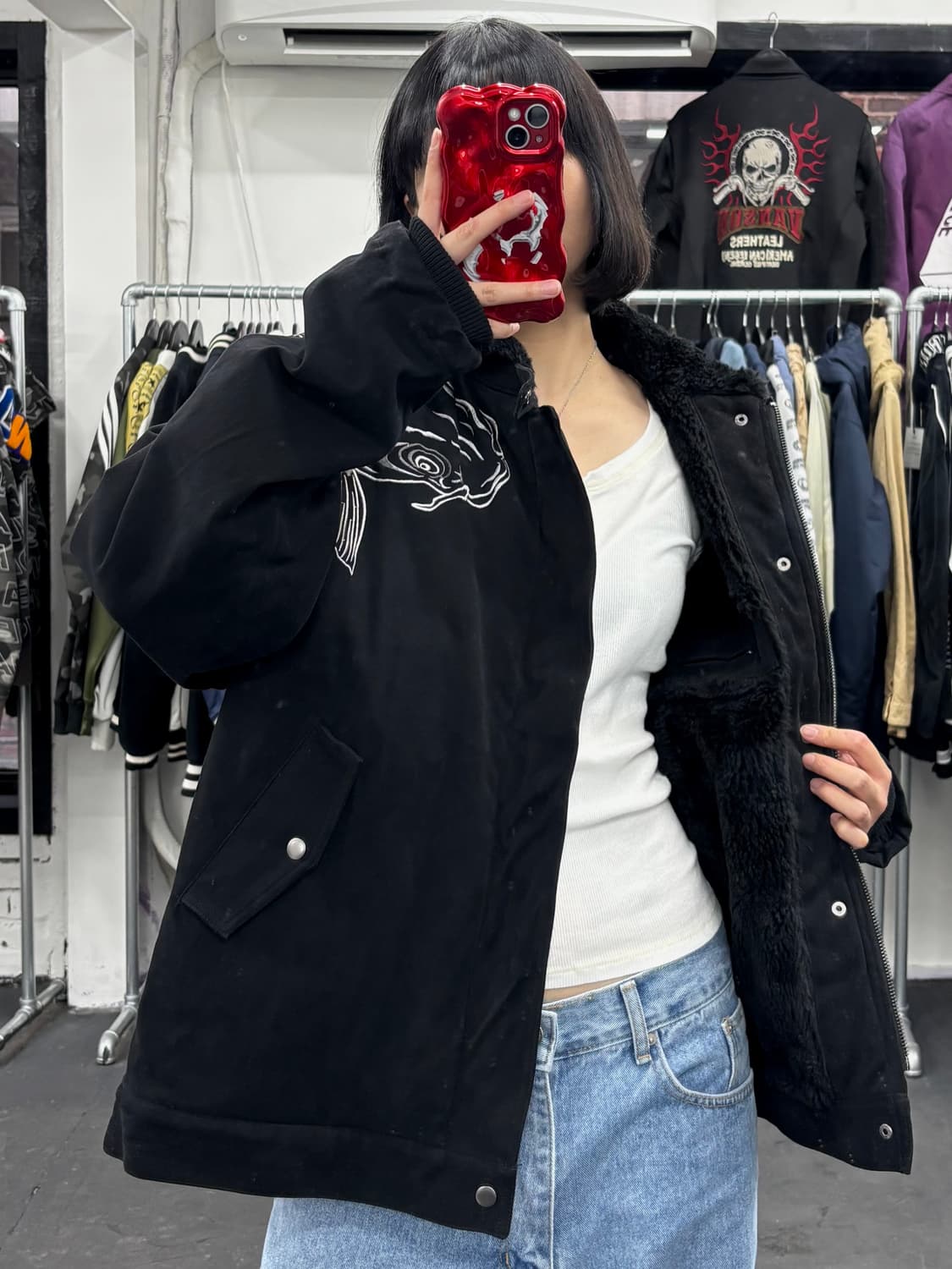 카라쿠리 타마시 오리엔탈 퍼 안감 워크자켓 상품이미지2