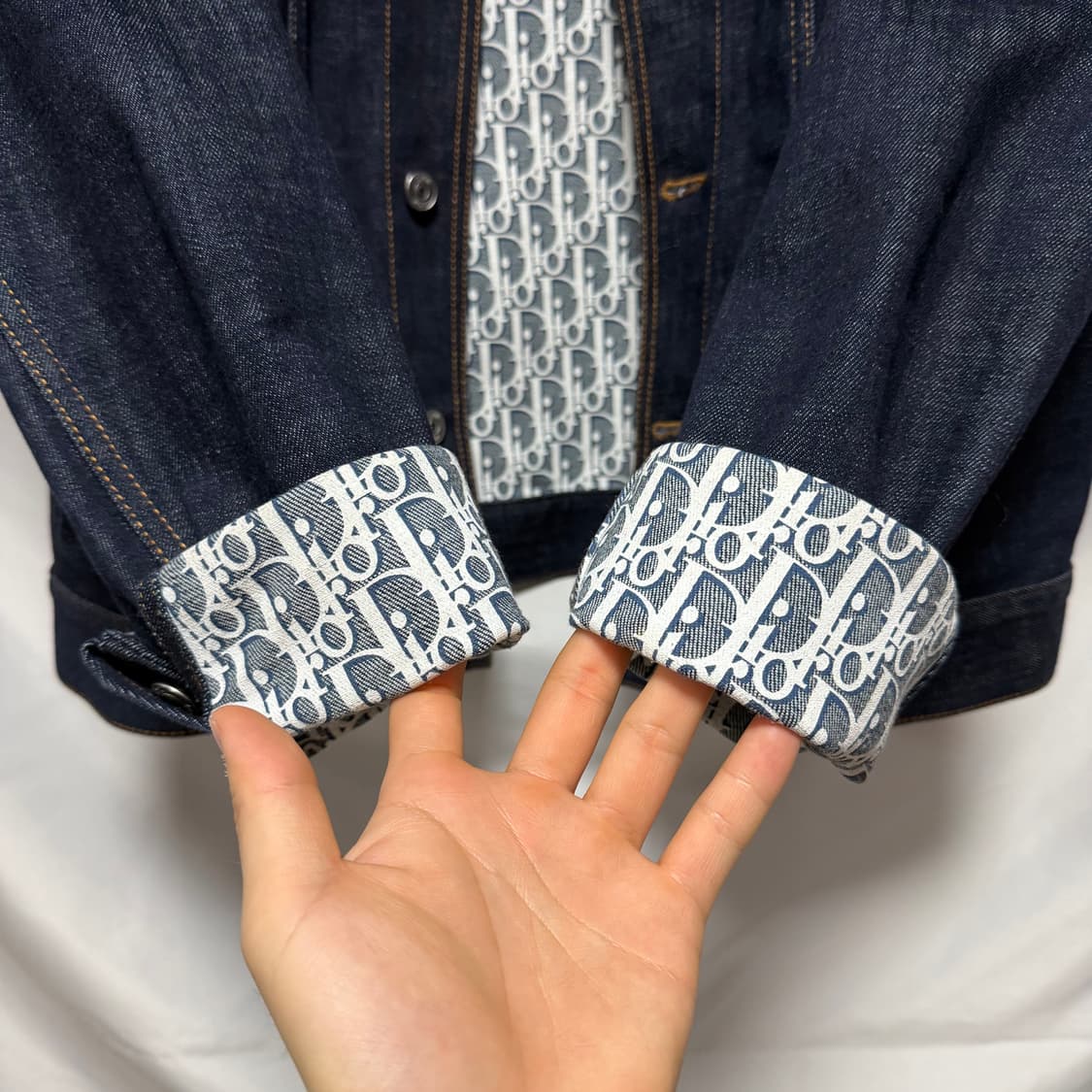 [S+급/52] 디올 오블리크 데님 트러커 청자켓 상품이미지7