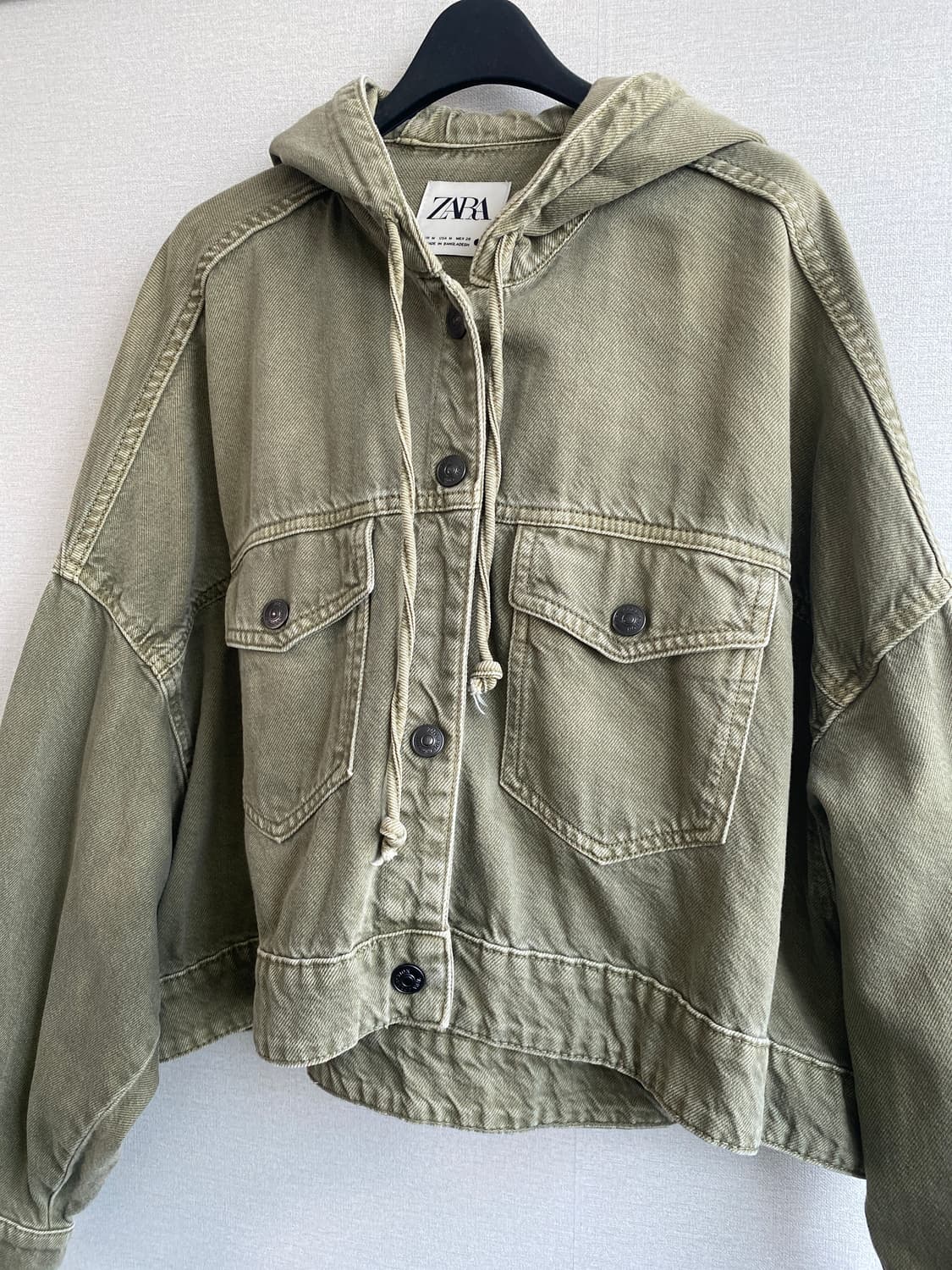 자라 후드 데님 자켓 M 상품이미지3