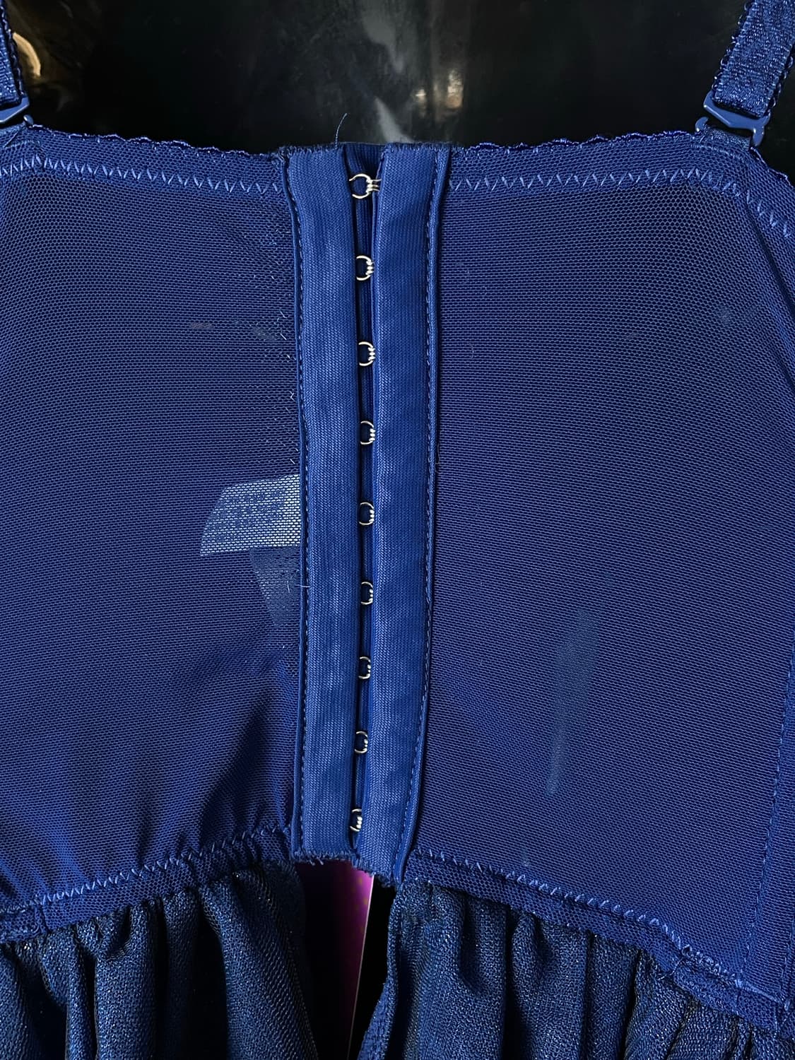 EBLIN 펑크 고스 고딕 레이스 블루 코르셋 탑 상품이미지5