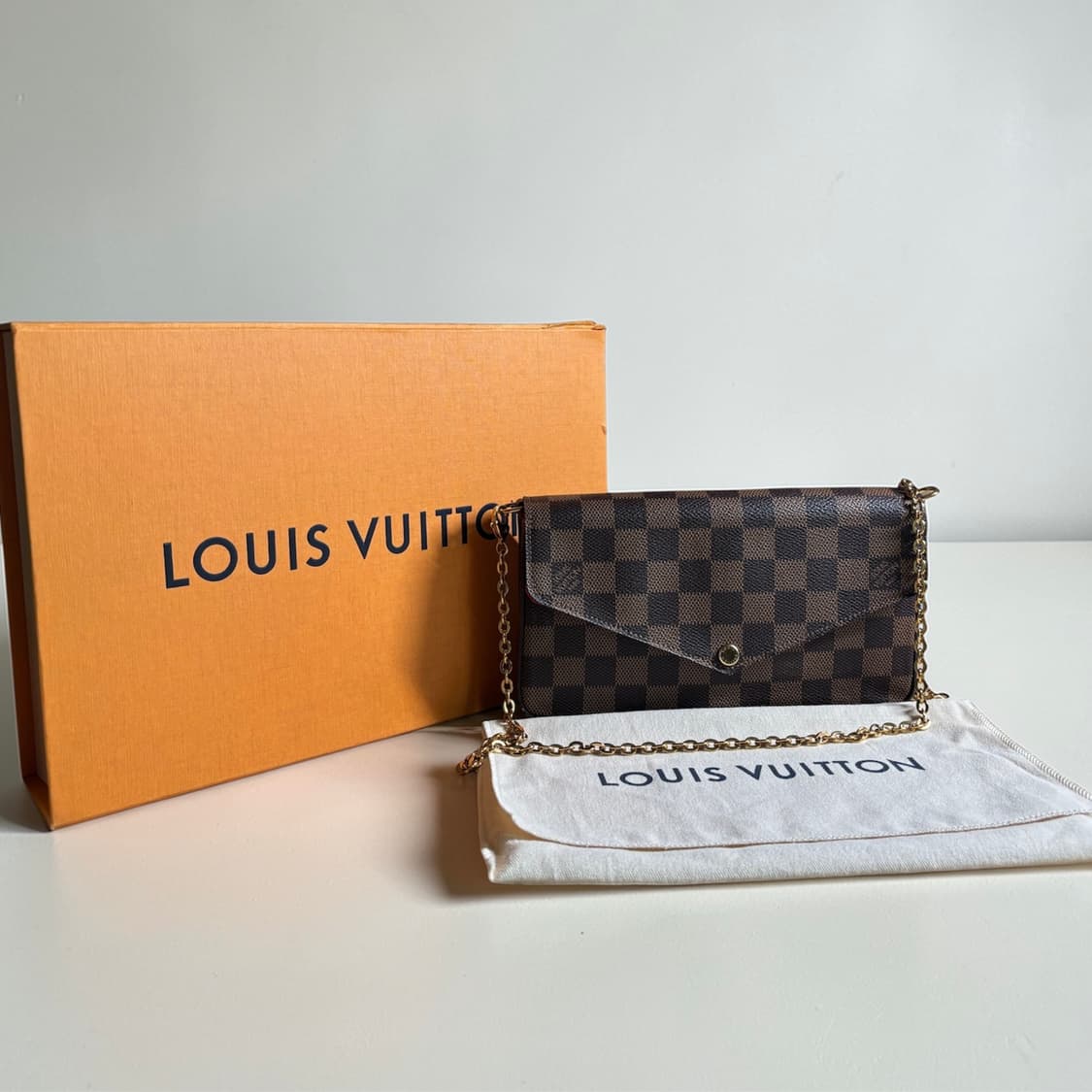 [A+급/정품]루이비통 펠리시 포쉐트 캔버스 다미에 에벤 가방 상품이미지1