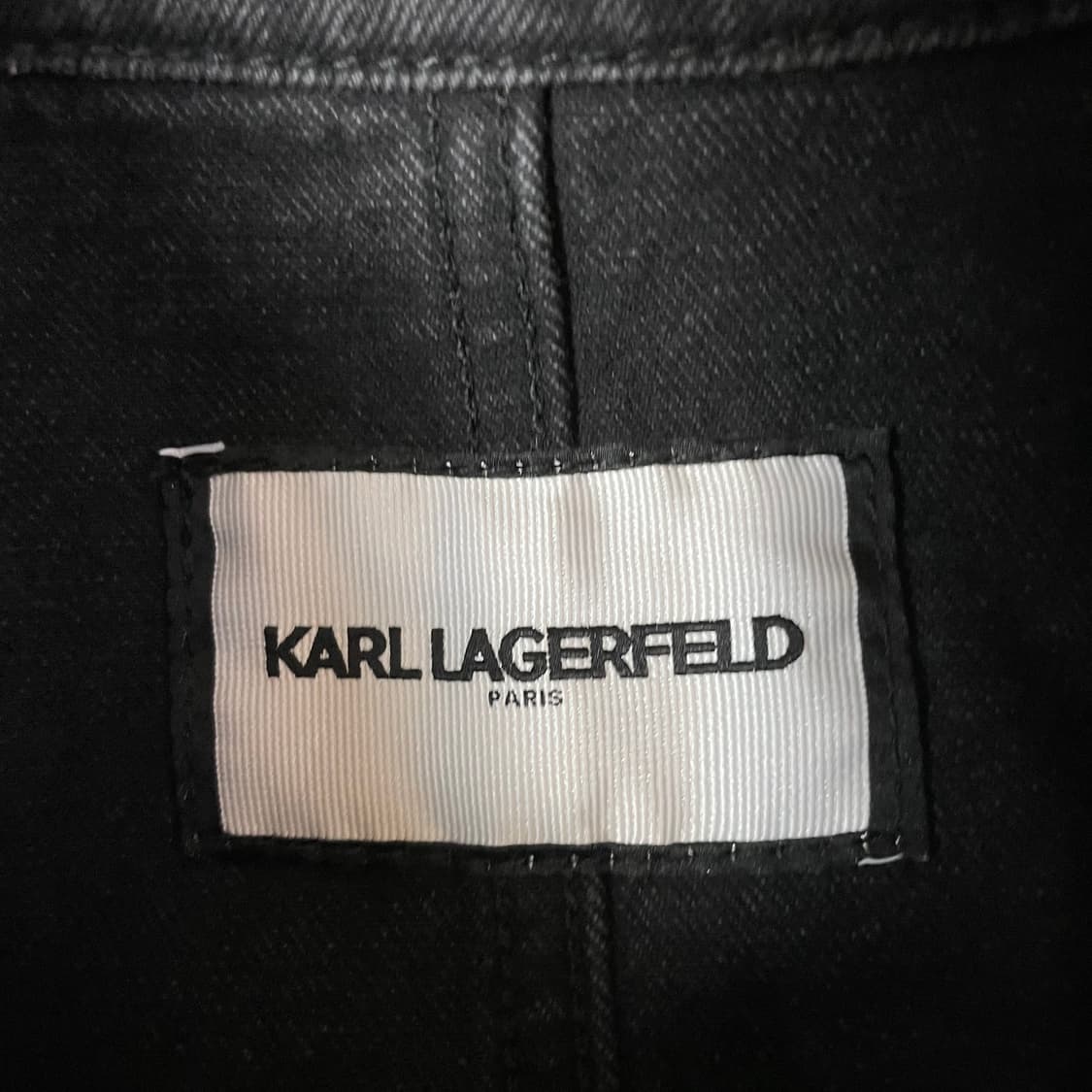 칼라거펠트 그레이 그레이 투포켓 크롭 데님 자켓 상품이미지4