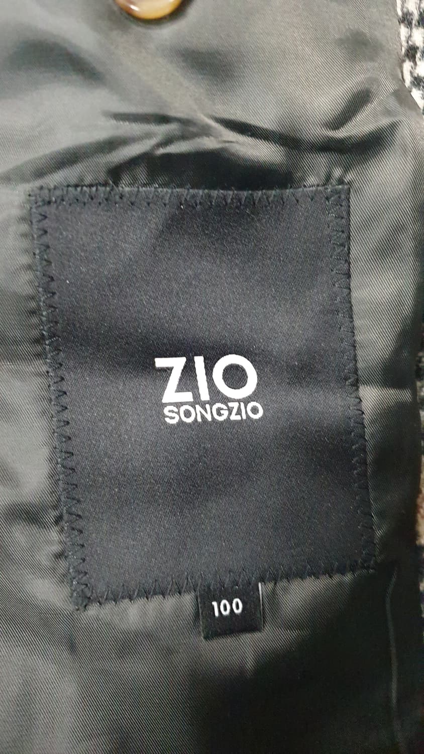 지오 송지오 남성 체크 더블 롱 코트 100 상품이미지4